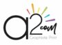 Logo A2 Com Ecrit en noir avec des touche de couleur sur le 2.